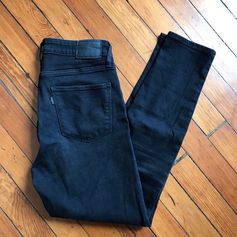 Levi 721 High Rise Skinny, Black Size 6